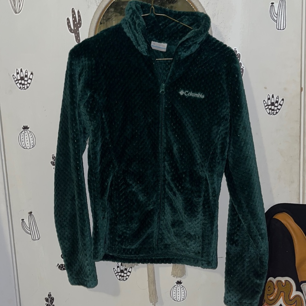 columbia fleece jacket, green
